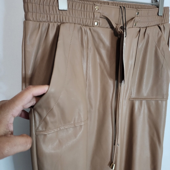 Cisono Faux Leather Pants Size Large - Picture 7 of 16